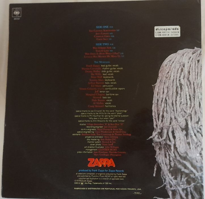 Lp Frank Zappa - Joe's Garage Act I - 1979