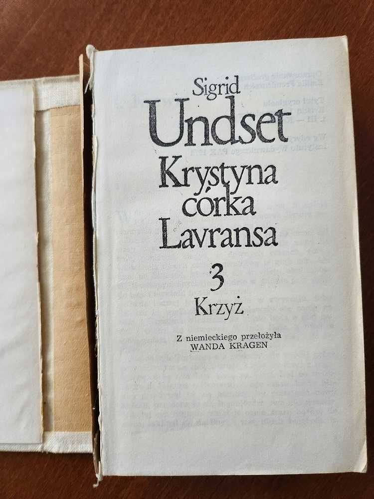 Krystyna córka Lavransa Sigrid Undset tom I -III