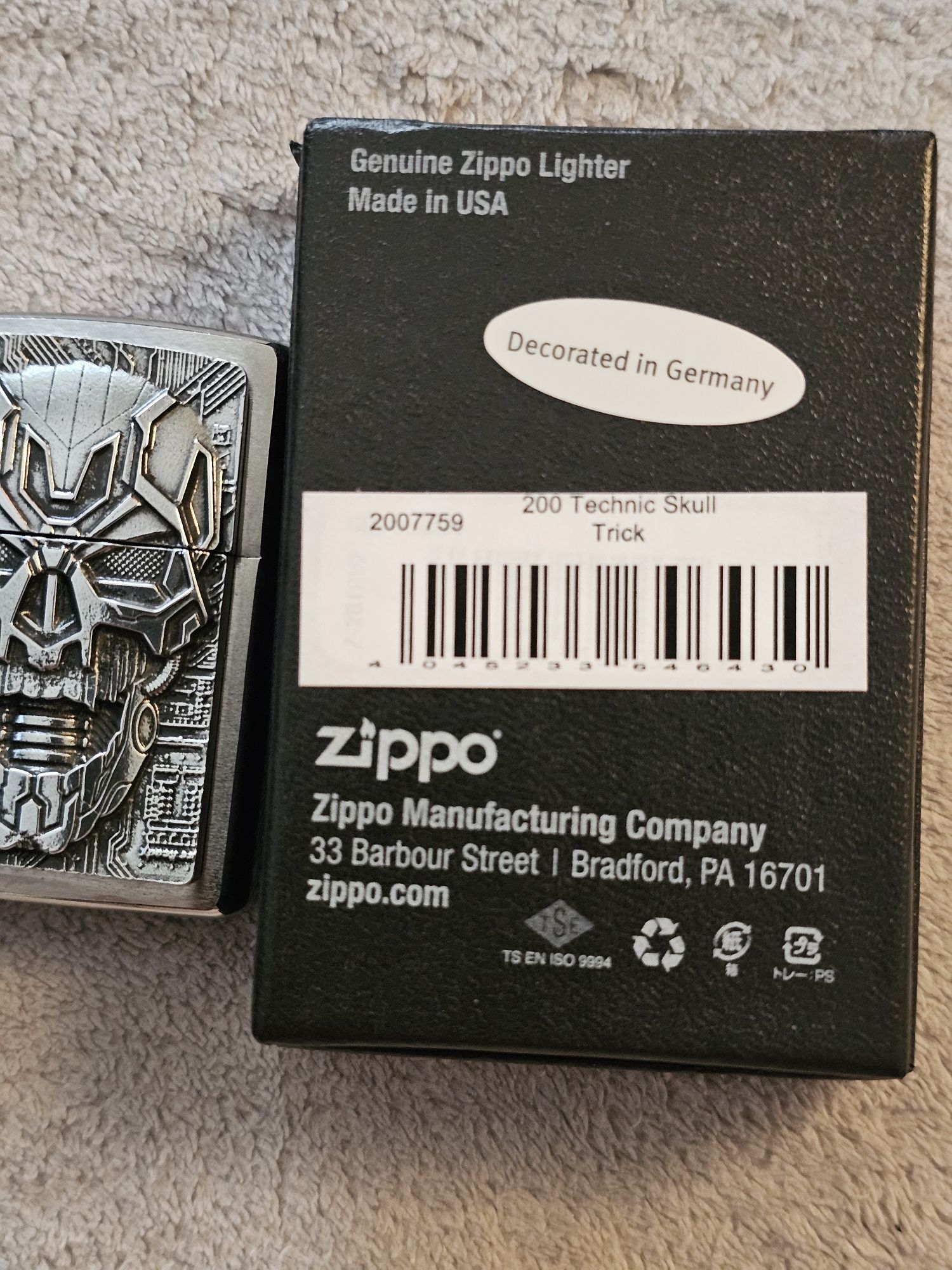 Zippo zapalniczka technic skull trick