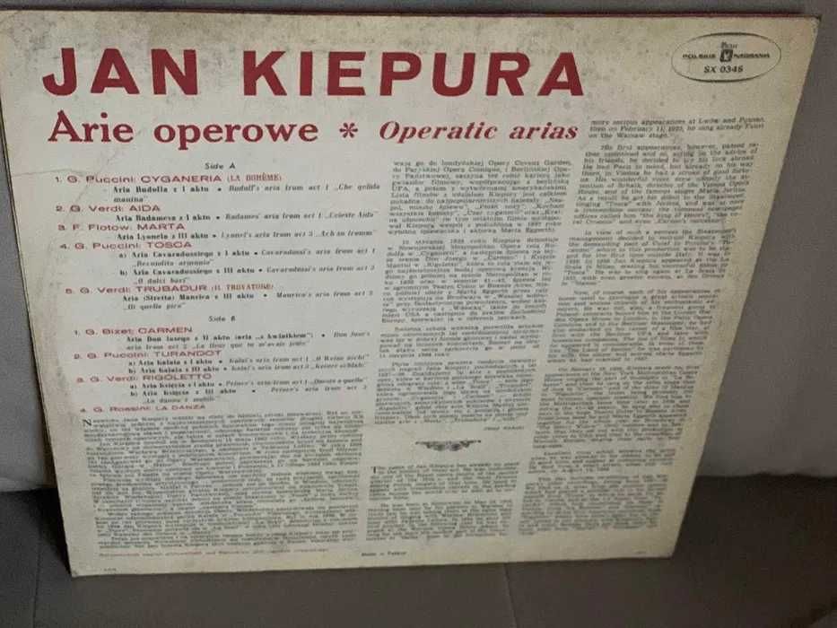 Jan Kiepura - Arie Operowe - Winyl - stan EX!
