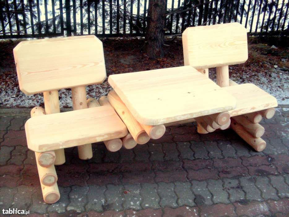 Ławostół meble drewniane ogrodowe huśtawki ławka stółdostawa cały kraj