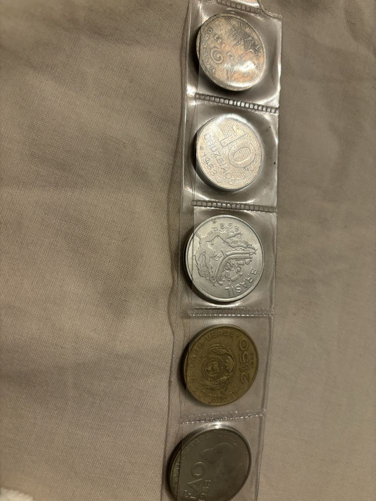 Conjunto de 5 moedas brasileira