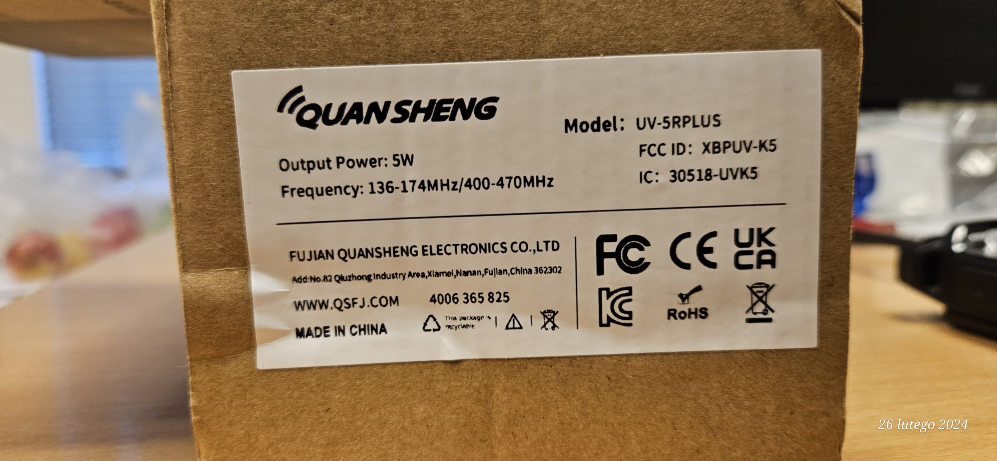 Quansheng UV-5R PLUS nowy