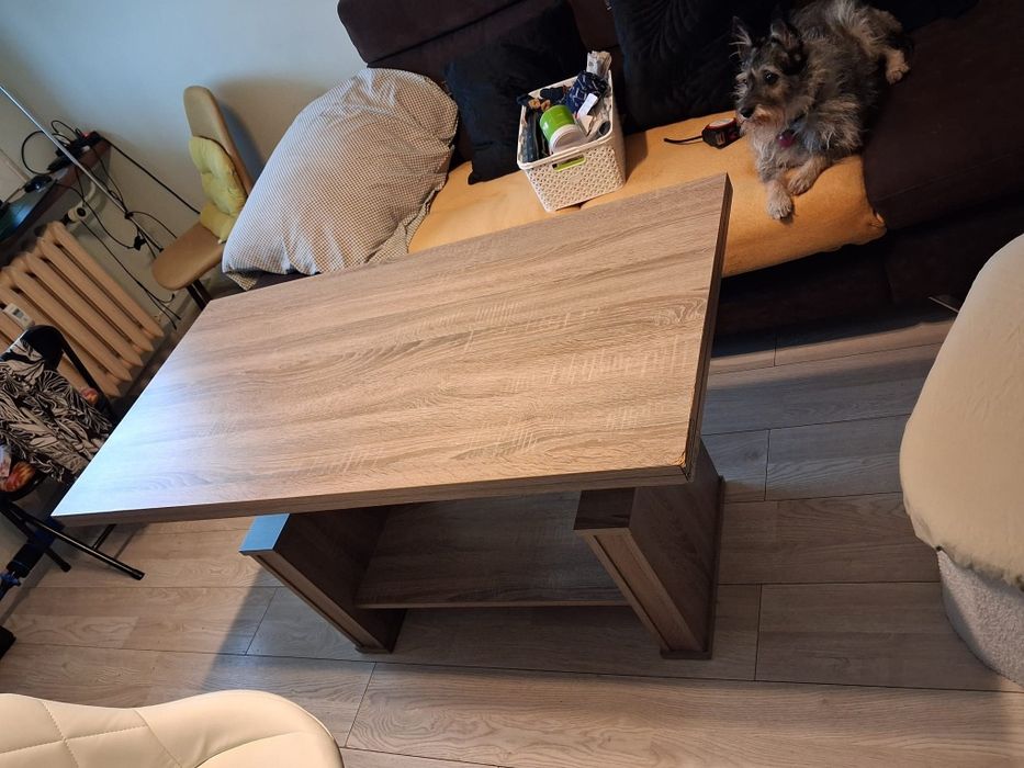 Stół drewniany rozkładany regulowana wysokość