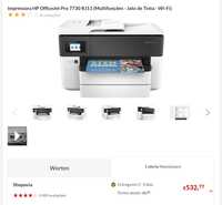 Impressora HP OfficeJet Pro 7730 RJ11 (Multifunções - Jato de Tinta -