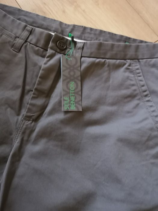 Spodnie męskie materiałowe chino slim fit 40 L popielate