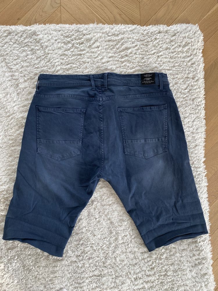 Szorty męskie Zara granatowe jeansowe dżins krotkie spodenki 46