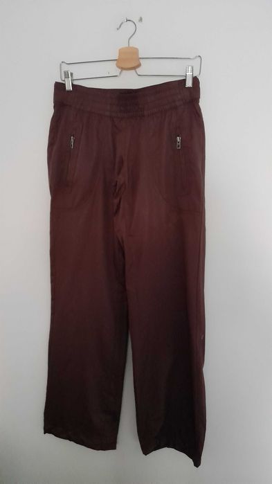 Adidas Stella McCartney Bordowe spodnie sportowe 36
