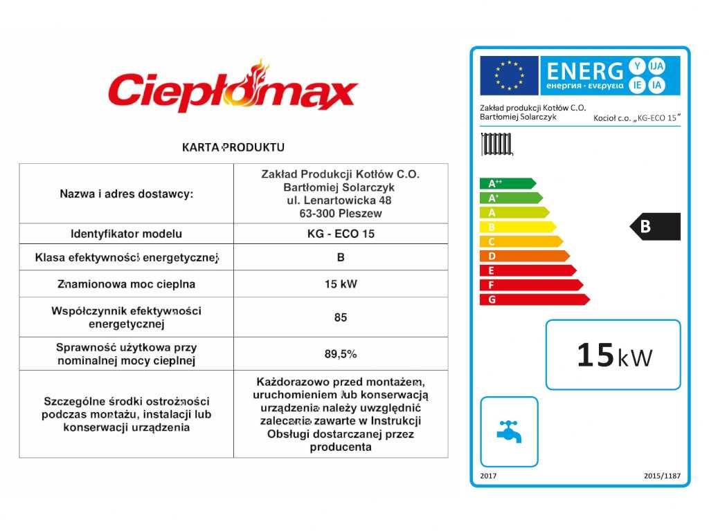 Kocioł piec 15KW na ekogroszek z podajnikiem 5 klasa Pleszew NAJTANIEJ