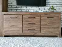 Komoda Gent 200 cm z 2 drzwiami i 3 szufladami dąb stirling