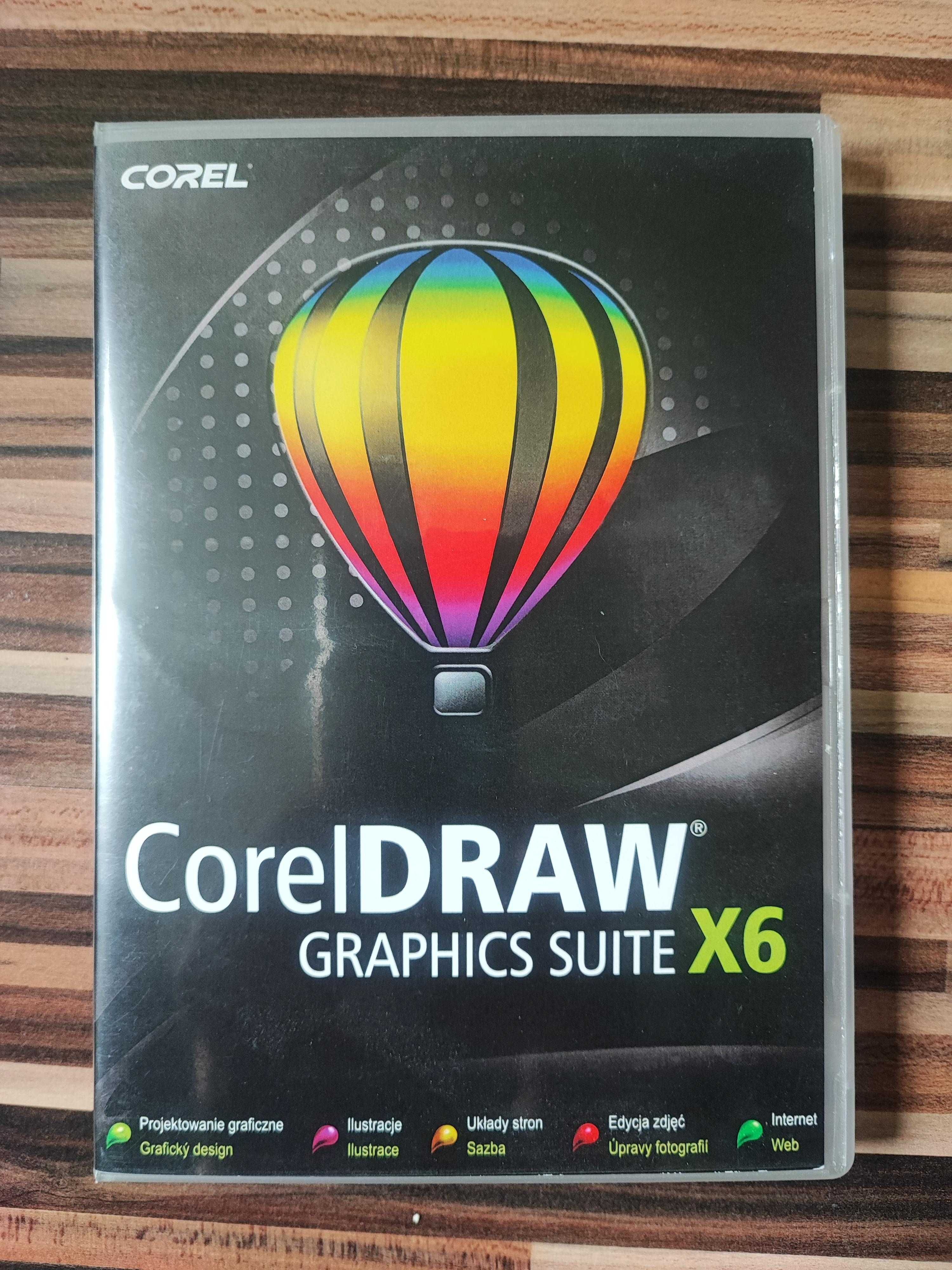 CorelDraw Graphics Suite X6 pudełko DVD wersja komercyjna 1 stanowisko