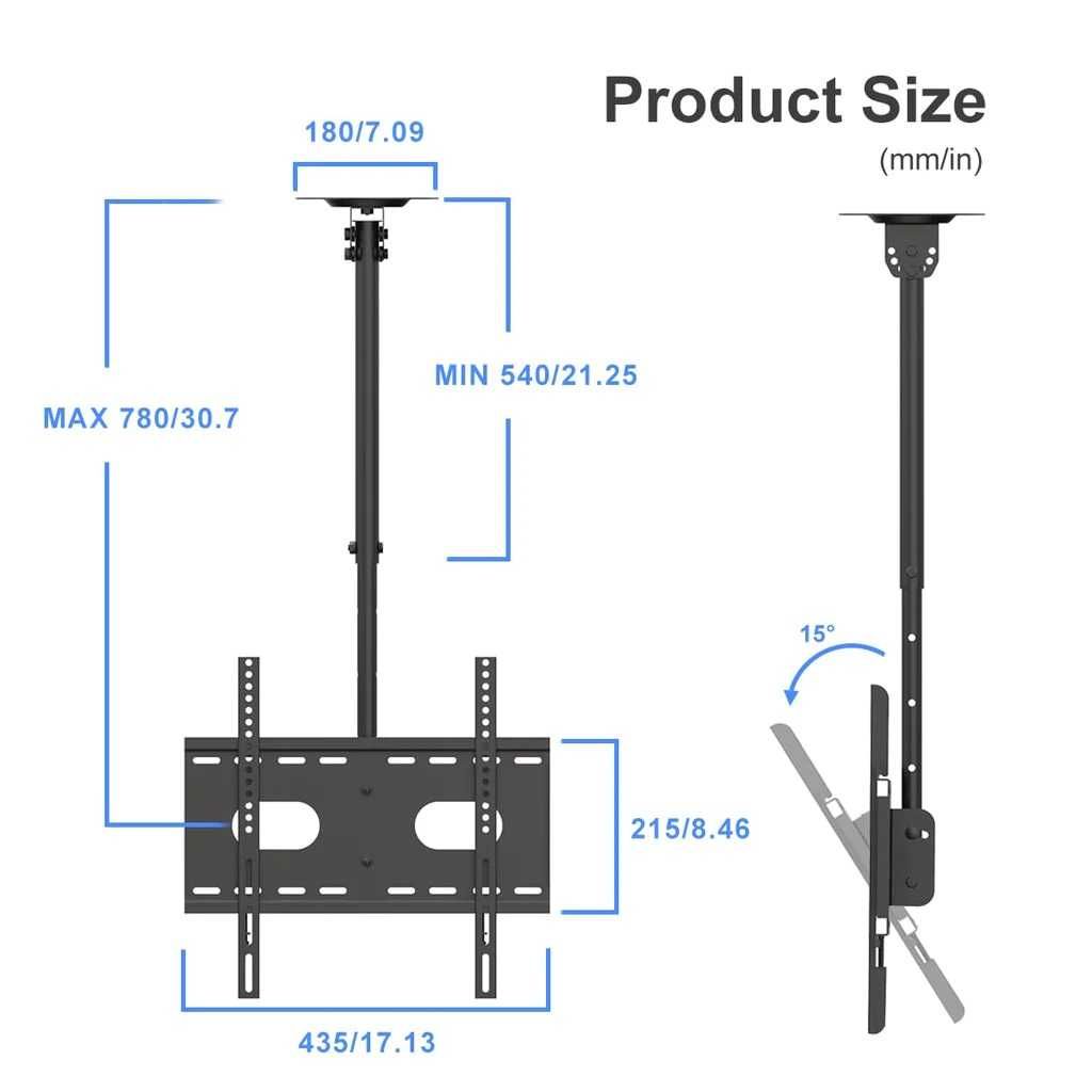 Suporte de teto para TV Suptek 26" a 55"