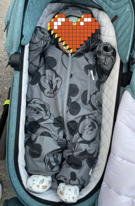 Комбинезон зимний     H&M 74 размер микки