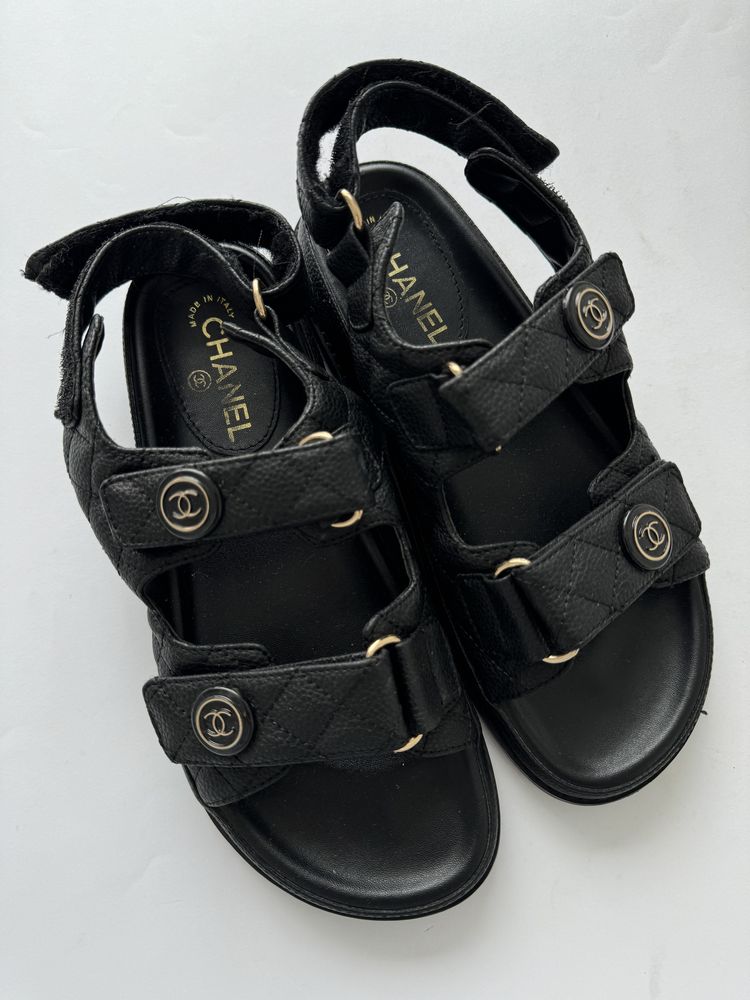 Chanel Dad Sandals, Сандалі Chanel 39, Босоножки Сандалии Шанель