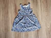 Dżersejowa sukienka letnia bez rękawów H&M dziewczynka 98-104
