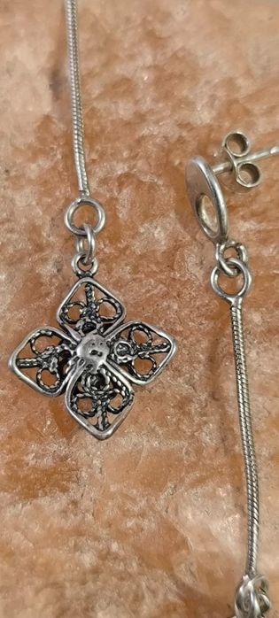 Kolczyki srebrne filigrany