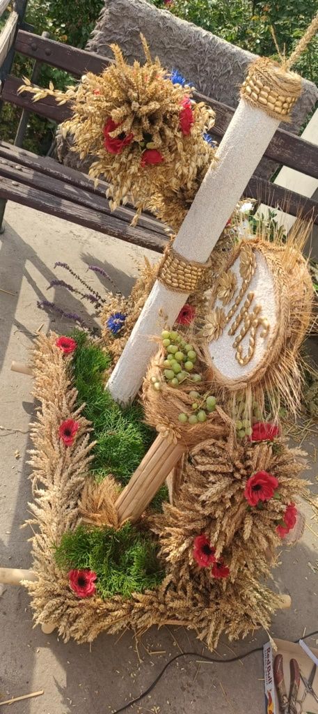 Piękny wieniec dożynkowy tegoroczny dożynki
