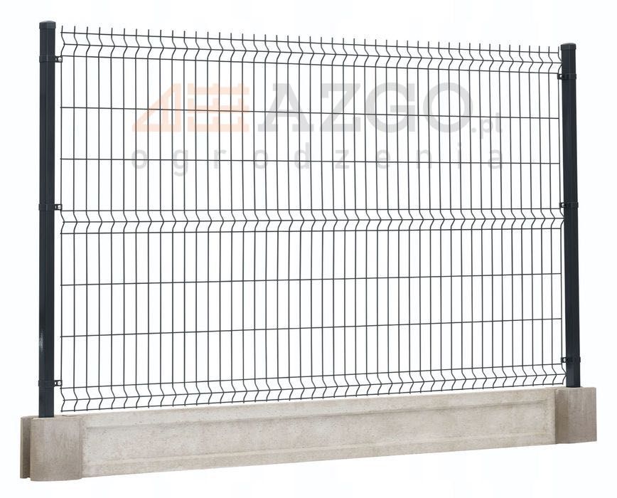 Panele ogrodowe 3D ogrodzenie panelowe / Słupek / Beton / komplet