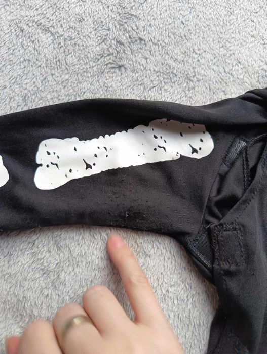 Strój karnawałowy, przebranie halloween, kostium kościotrup Dino 92 98