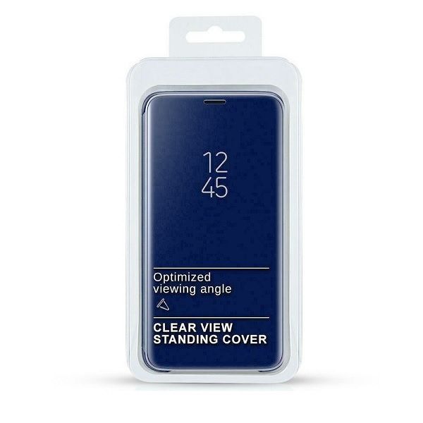 Etui Clear View Samsung A02S A025 Niebieski/Blue