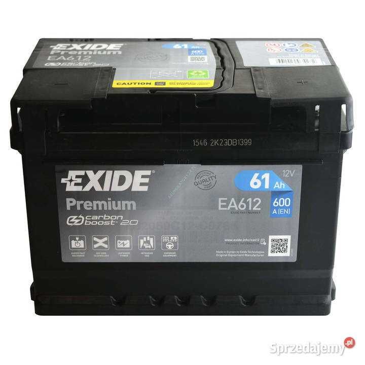 Akumulator 12V EXIDE Premium  EA612 61Ah 600A 60ah 12v