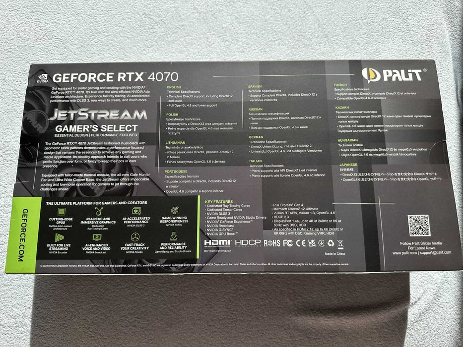 Palit GeForce RTX 4070 Jetstream 12GB GDDR6X [Fabrycznie Nowa]