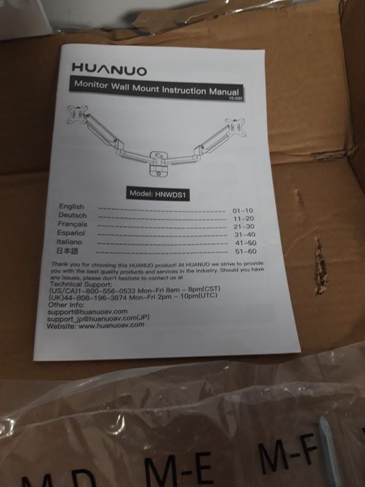 Uchwyt stojak do 2 monitorów 17-27" Huanuo