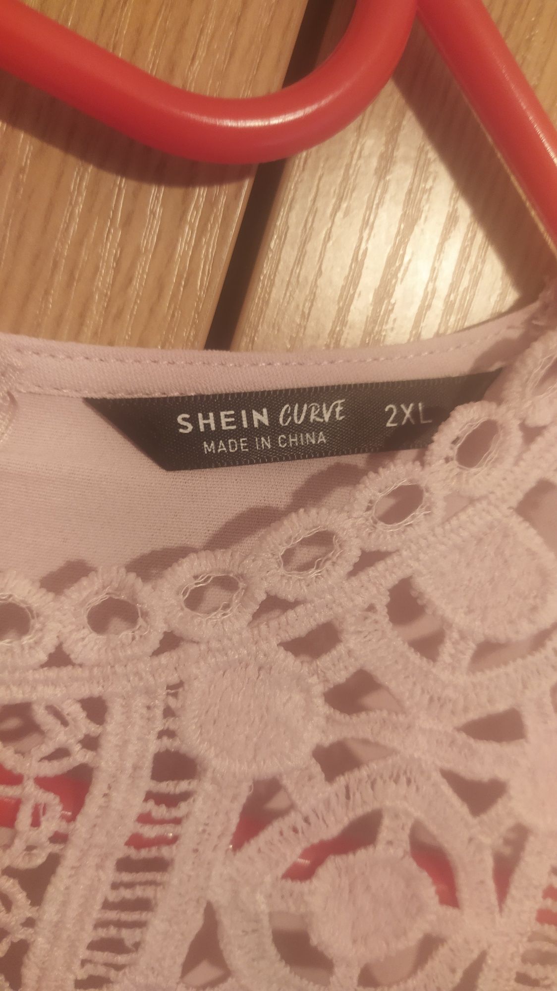 Sukienka na wesele imprezę shein curve 2xl opadające ramiona