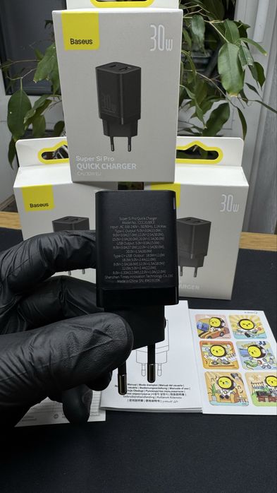 Акція Мережевий зарядний пристрій Базеус Baseus 30w Super Si