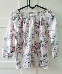 Jak nowa bluzka koszulowa H&M 158 xs 34 kwiaty