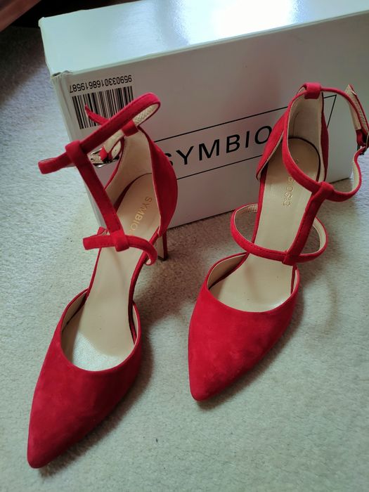 Szpilki Symbiosis czerwone rozmiar 38
