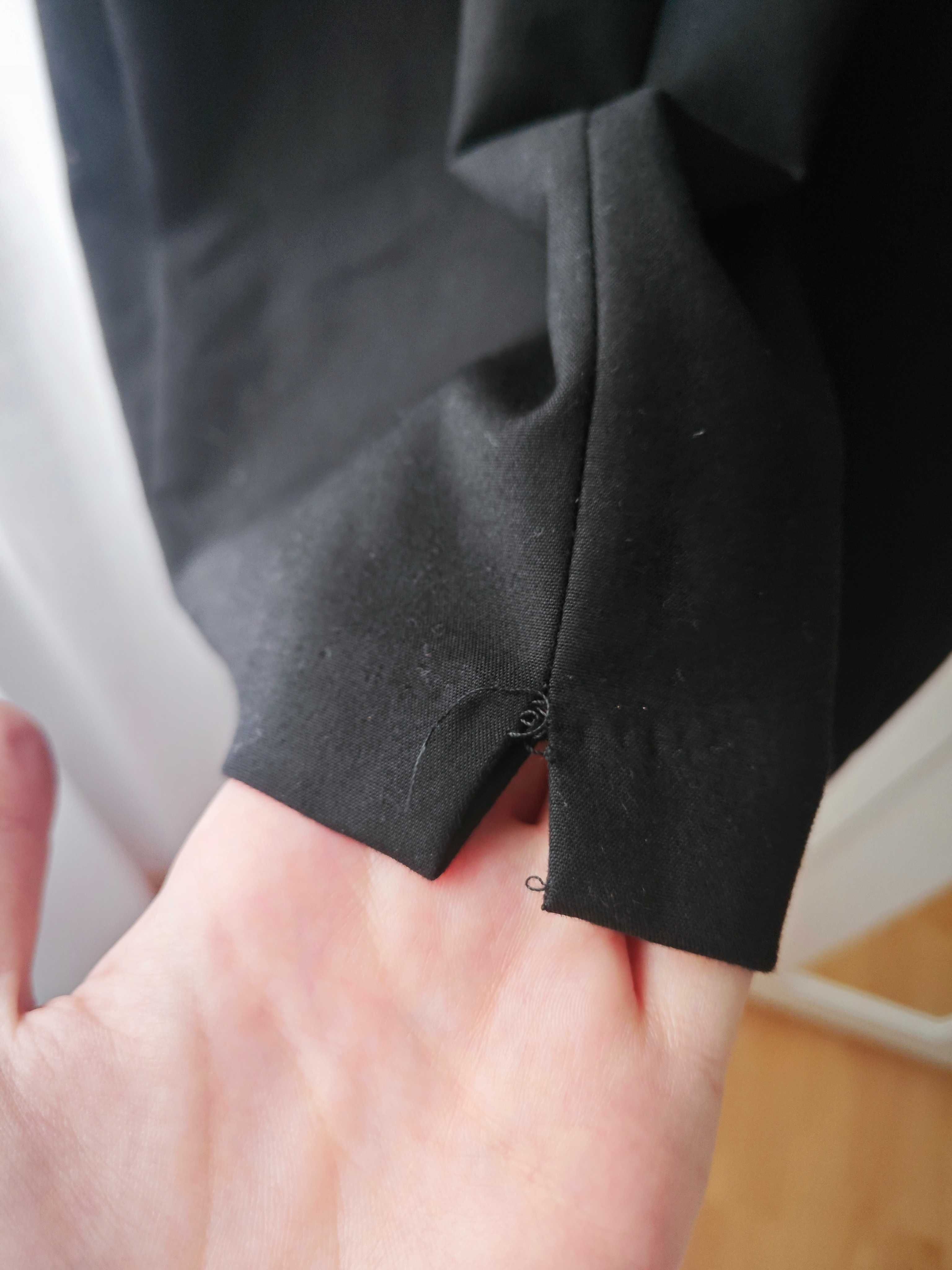 Sukienka mini czarna ZARA, z wycięciem na plecach, r. S