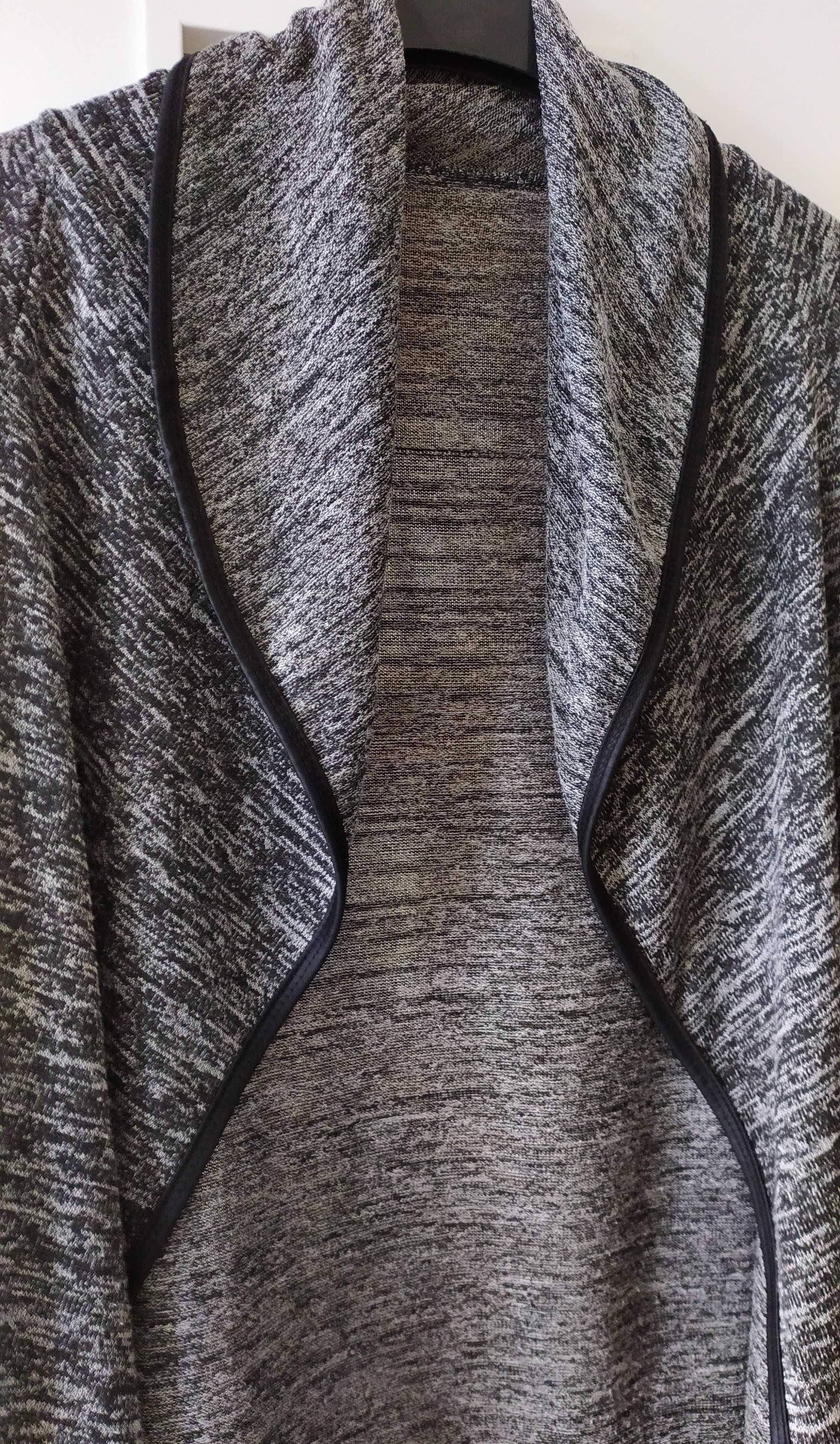 ciemnoszary cienki sweterek bez zapięcia kardigan Madonna rozmiar S/M