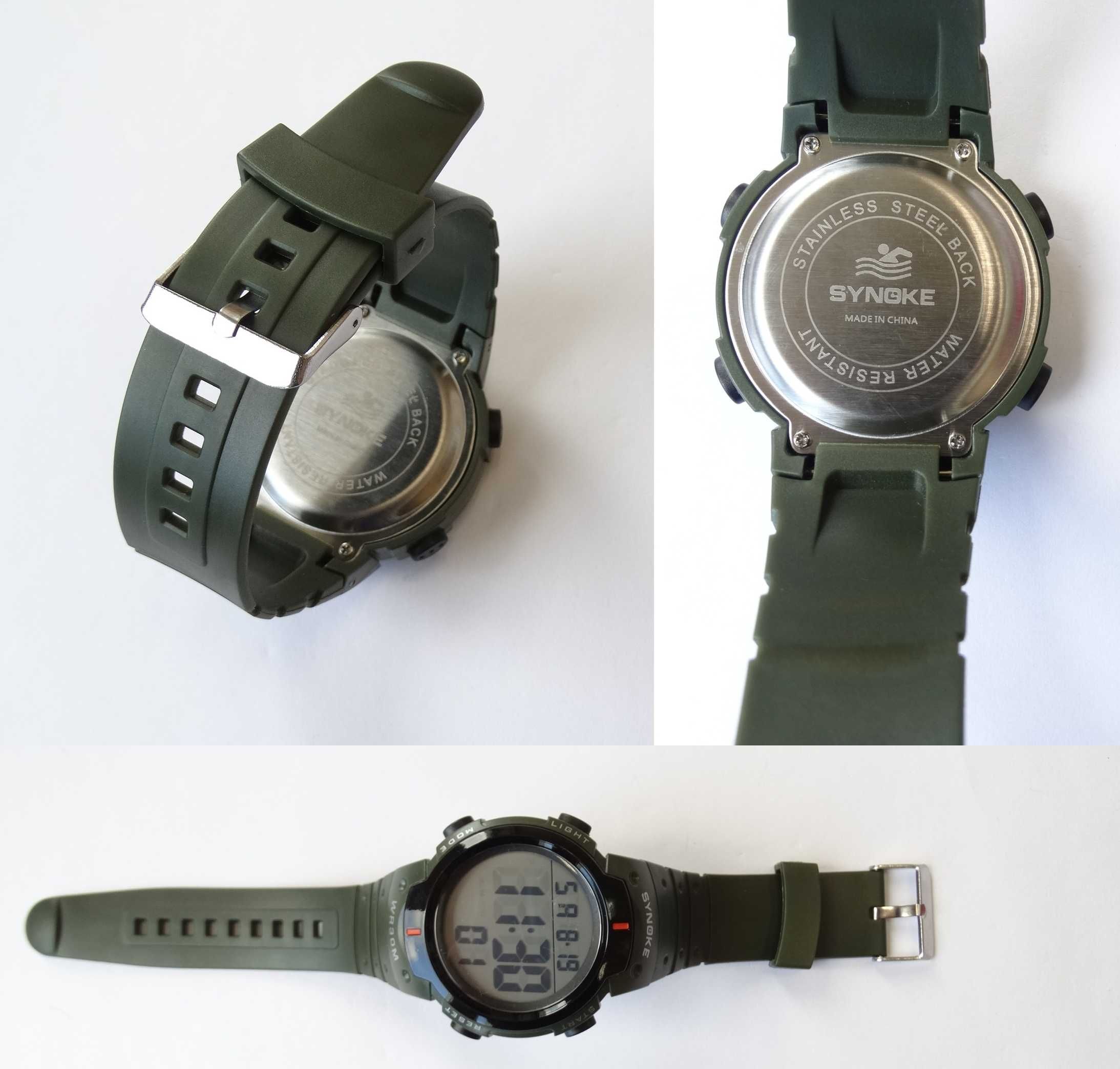 Synoke zegarek męski elektroniczny militarny sportowy wojskowy stoper