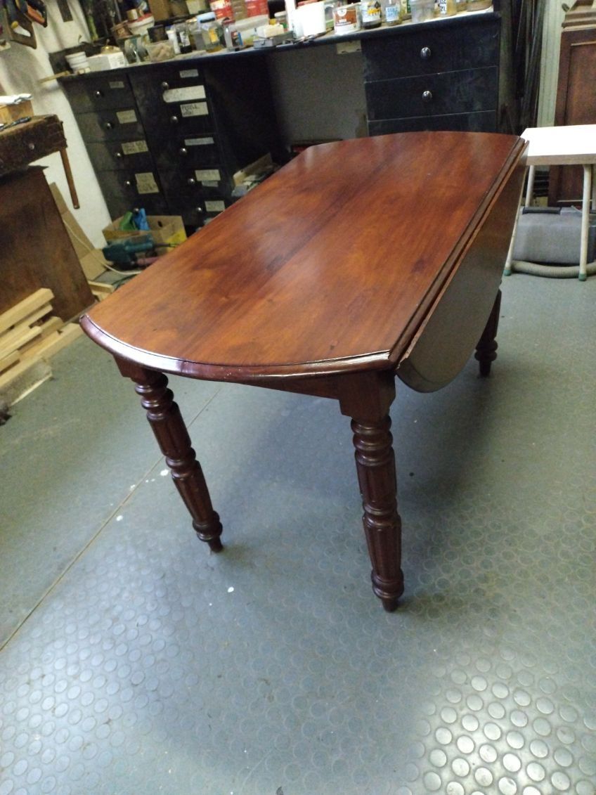 Stół BIEDERMEIER -klapiak mahoń XIX w.