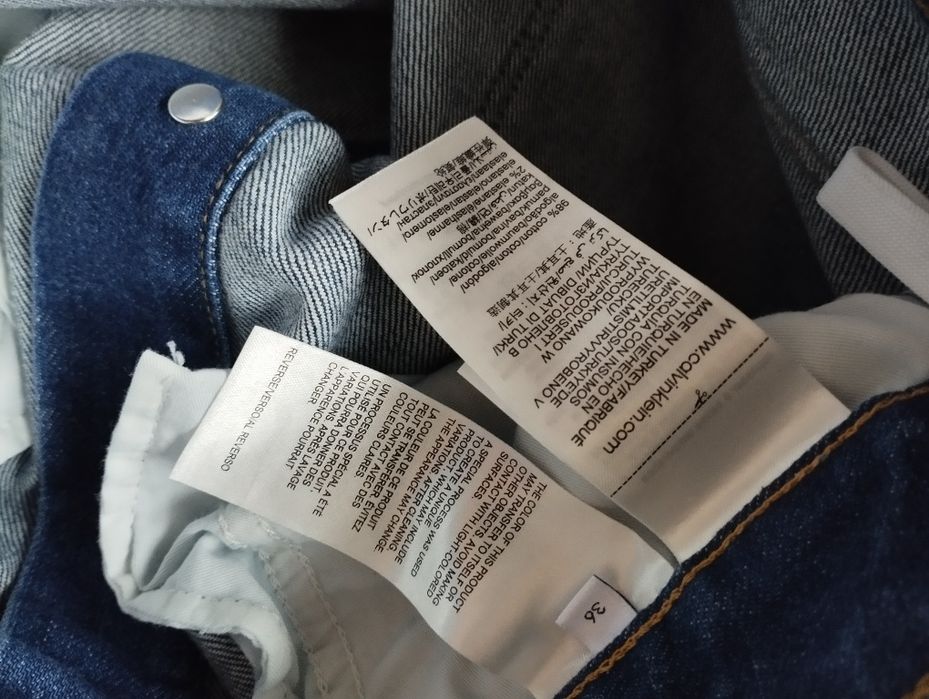 Spódnica midi jeansowa jeans Calvin klein guziki spódnica jeansowa