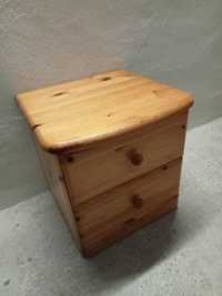 Szafka drewniana, sosnowa, dwie szuflady (nr 10)