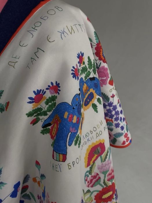 Тепла хустка зимова дута бренду nathnenna натхненна капор вишита