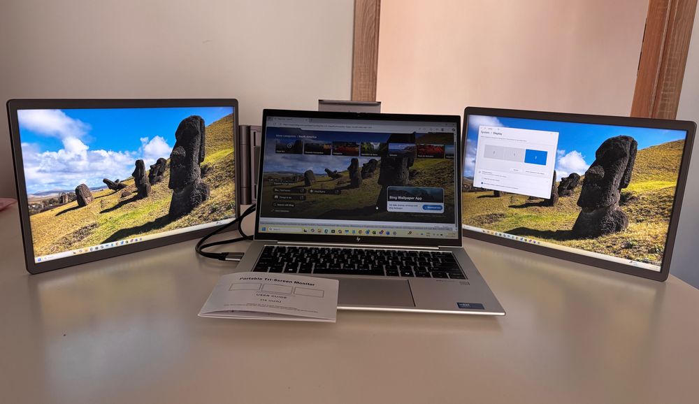 Przenośny podwójny ekran do laptopa 14” - dual laptop screen extender