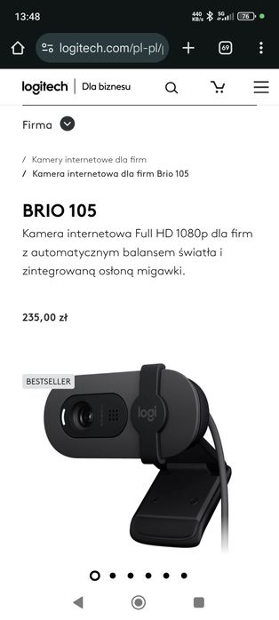 Kamera kamerka internetowa Logitech BRIO 105