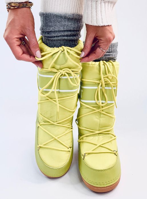 Snow Boots Wysokie Tange Flu Yellow