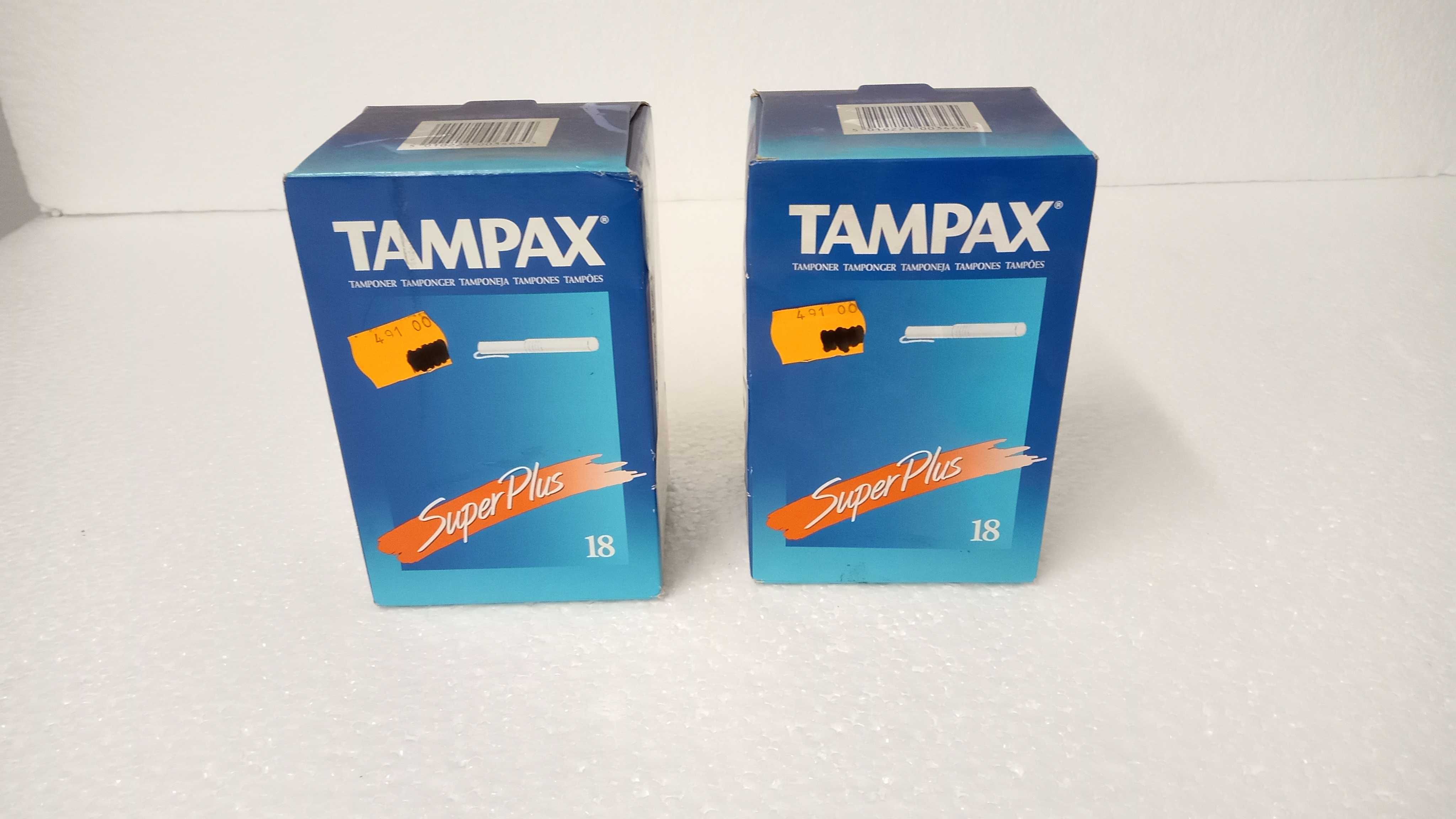 Tampões "Tampax", duas caixas por 5€