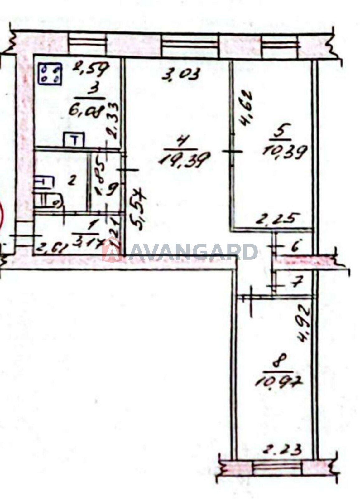 3-кімнатна квартира у центрі міста (р-н Амстору)