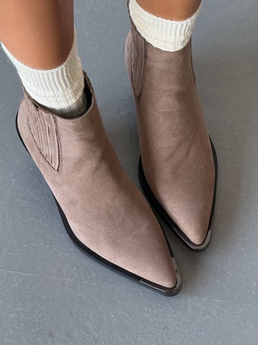 Жіночі черевики КОЗАКИ.Натуральна замша та шкіра