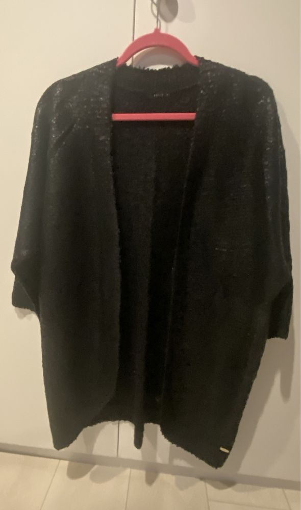 Nowy czarny błyszczący sweterek kardigan Mohito R.M