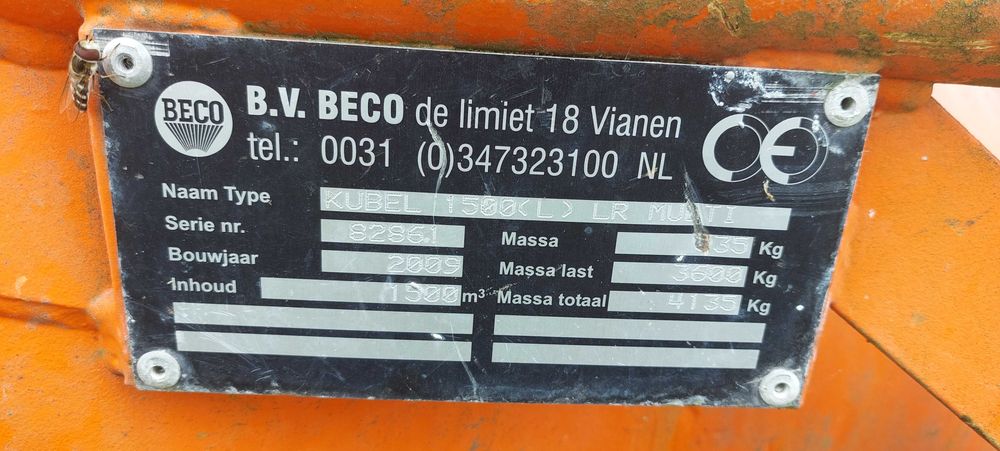 Pojemnik do betonu Beco 1500L