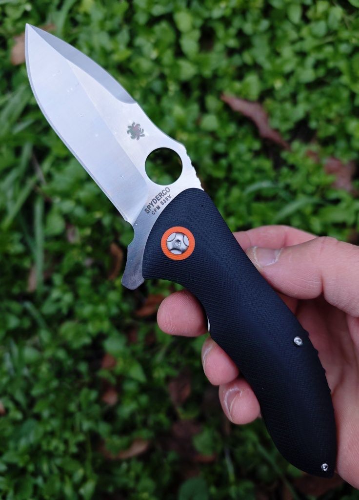SPYDERCO RUBICON C187, ломик на подшипниках,флипер с G10,military