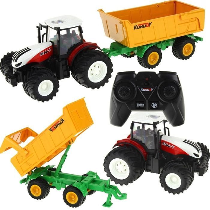 Zdalnie Sterowany Traktor Rolniczy Z Przyczepą W Skali 1:24