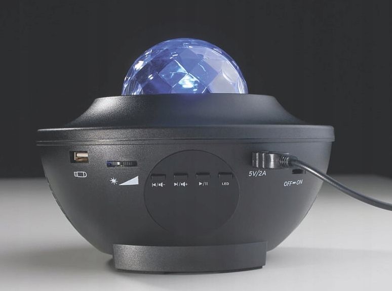 Projektor Gwiazd Kula Lampka Led Nocna Głośnik Bluetooth