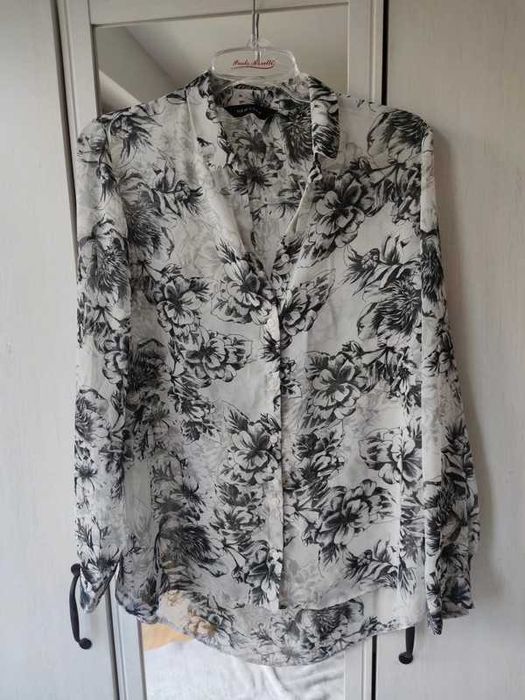 Cienka koszula mgiełka w kwiaty 40